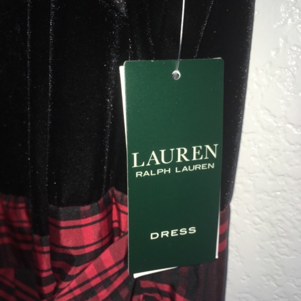 NWT Lauren Ralph Lauren Velvet-Bodice Plaid Gown 🎉 host pick 🎉 - Picture 3 of 9